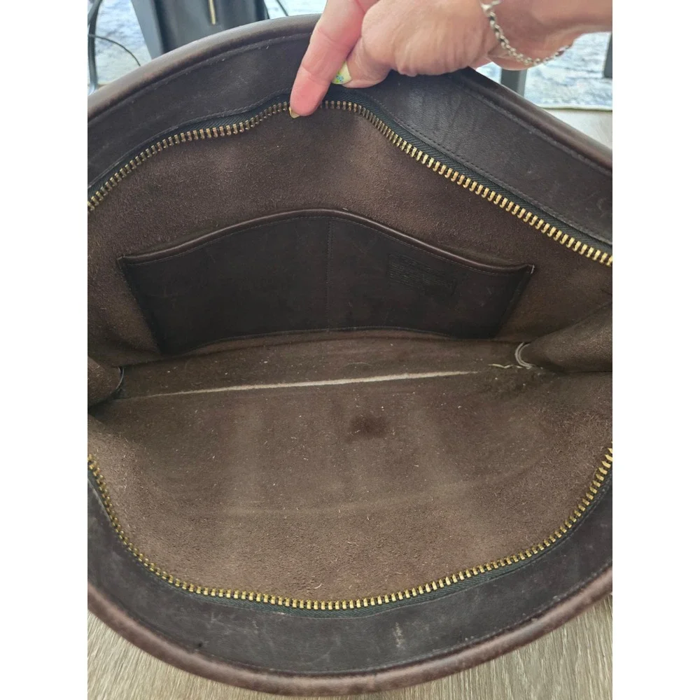 Vintage Coach Mahogany Leather Briefcase Laptop Bag Brown‎ 0532 Distressed